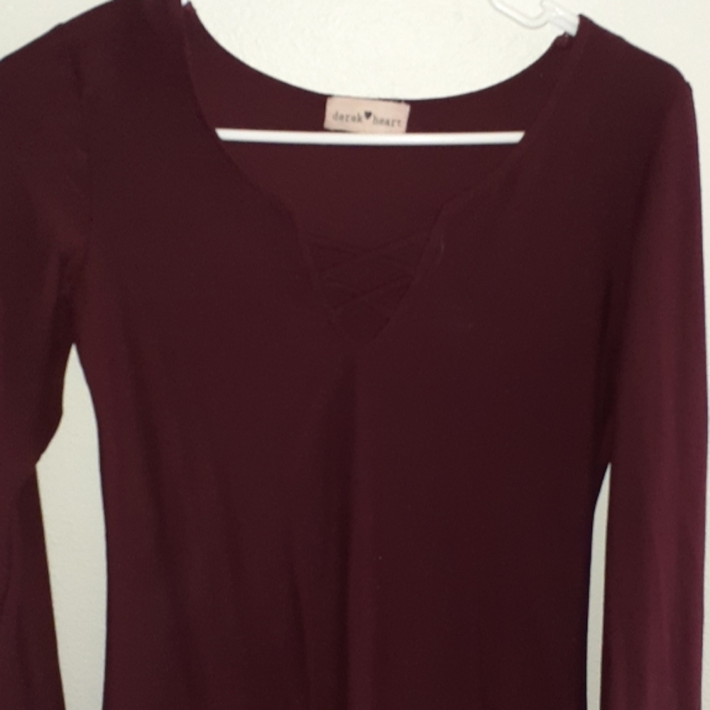 Burgundy stretch dress